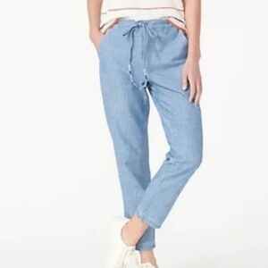 J. Crew Pants & Jumpsuits  Chambray  Tie Waist Seaside Pantss Blue SzXLT